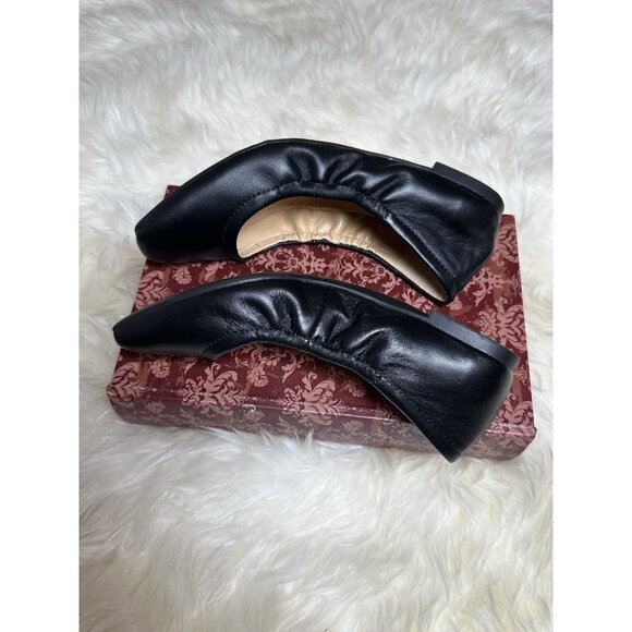 Jessica Simpson Sandaze Black Leather Slip on Travel Flat Size 5 1/2 M (36) - Picture 6 of 9